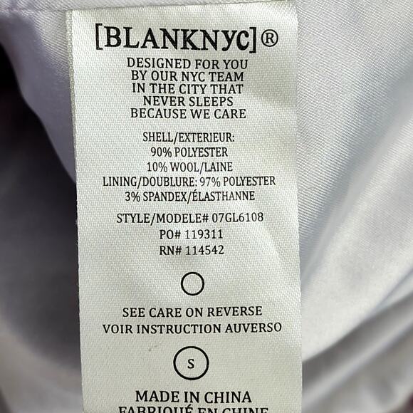 BlankNYC Prime Time Pink Blue Flannel Long Shacket Pockets Size Small - Picture 3 of 5